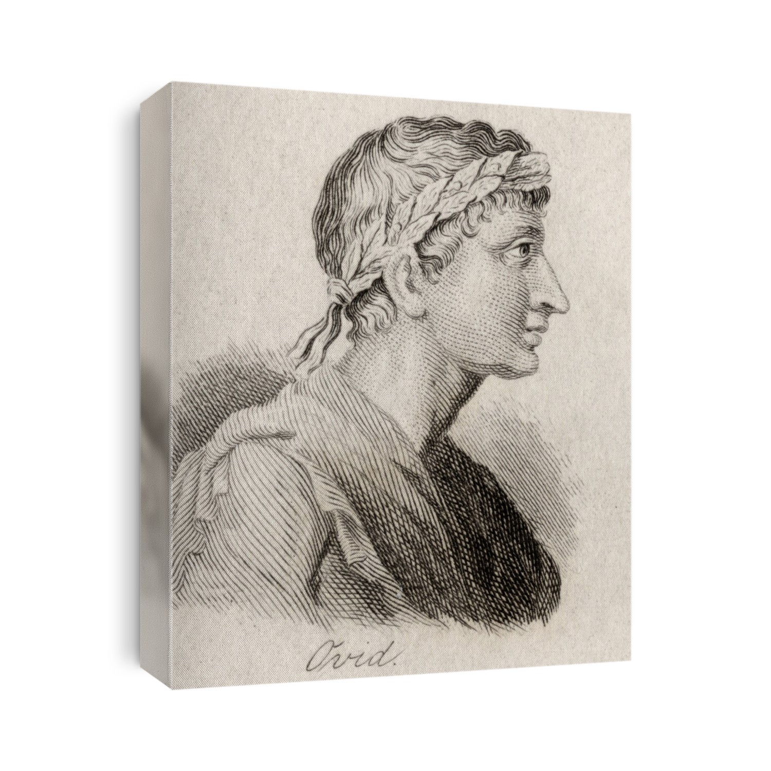 Ovid, Publius Ovidius Naso, 43 Bc â€“ 17Ad. Roman Poet. Engraved By J.W.Cook.